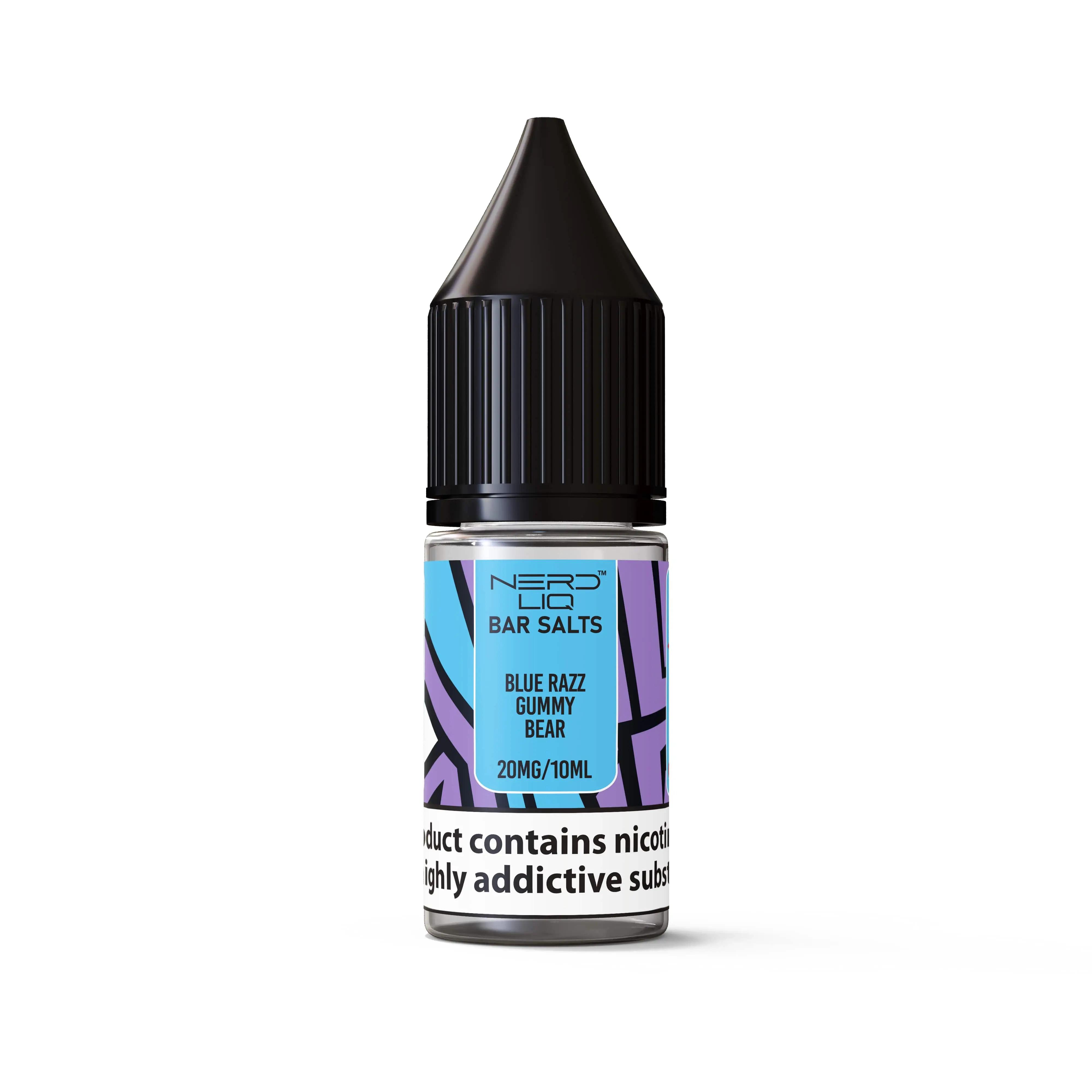 Product Image of Blue Razz Gummy Bear Nic Salt E-liquid by Nerd Liq 10ml